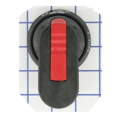 Ручка OHB65J6E011-RUH (черная) с символами на русском для управления через дверь реверсивными рубильниками типа OT160..250E_