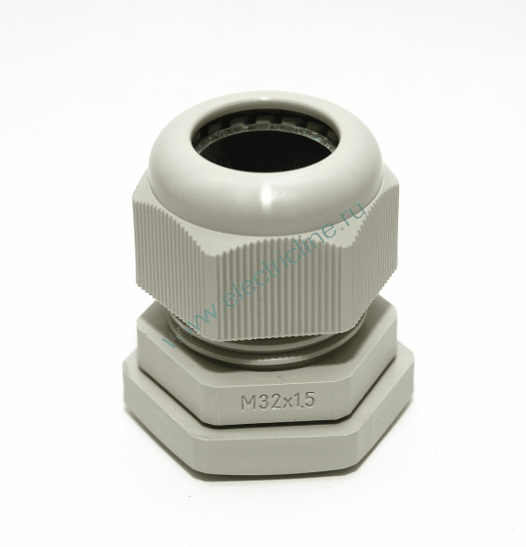 ASM40 - Сальник кабельный с контргайкой и разгрузкой натяжения, герметичная зона 20-28 мм, IP 66, M 40, цвет серый, стойкий к УФ