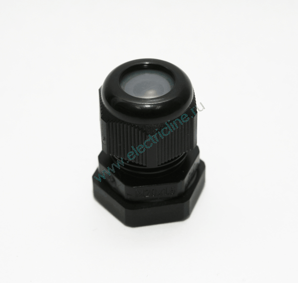 ASS12 - Сальник кабельный с контргайкой и разгрузкой натяжения, герметичная зона 2-5 мм, IP 67, M 12, цвет черный, стойкий к УФ