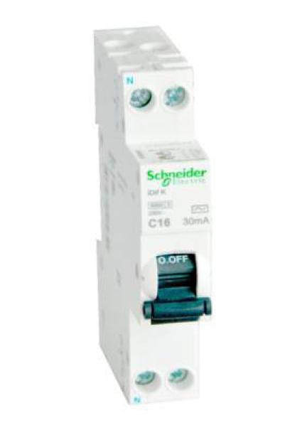 Дифференциальные автоматы одномодульные Schneider Electric Acti 9 iDif K 6kA кривая С 