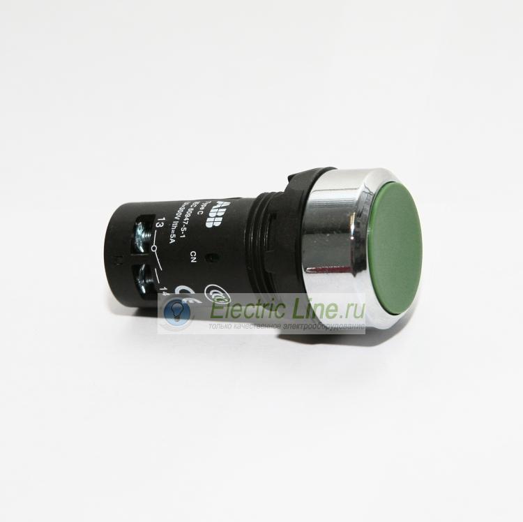 Кнопка CP2-30G-10 зеленая с фиксацией 1HO