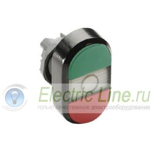 Кнопка двойная пуск-стоп MPD1-11С  красно/зеленая прозрачная линза c подсветкой