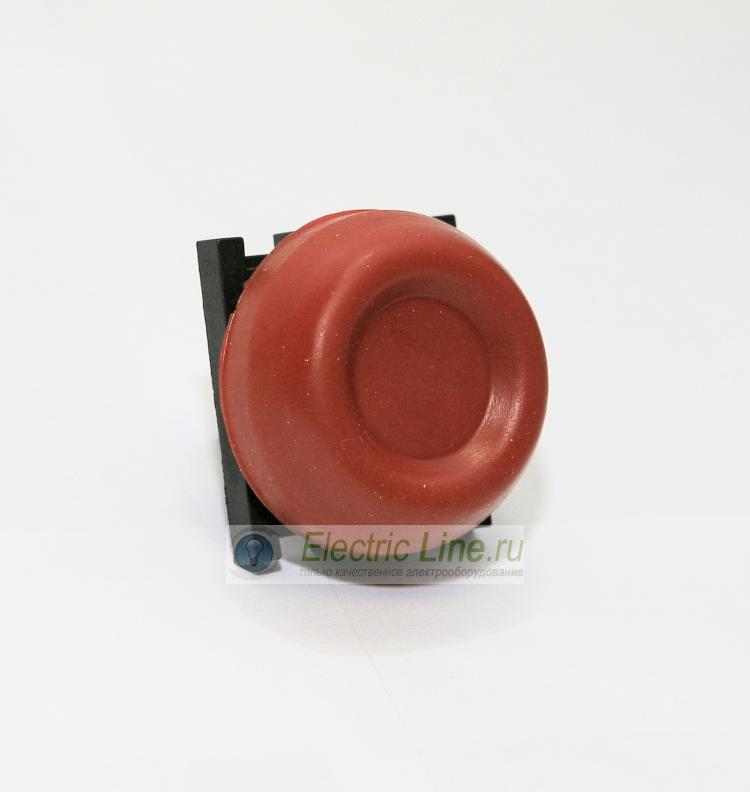 Кнопка KP6-40R красная с резиновым колпачком IP66 с монтажной колодкой